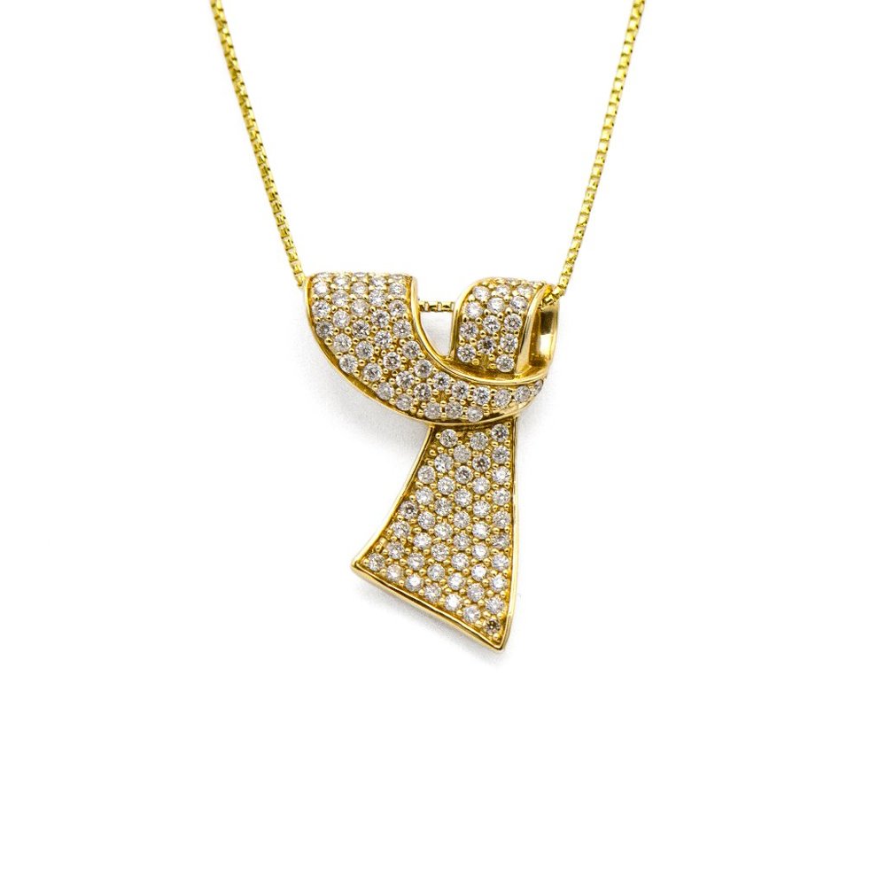 14k Yellow Gold Ribbon Necklace
